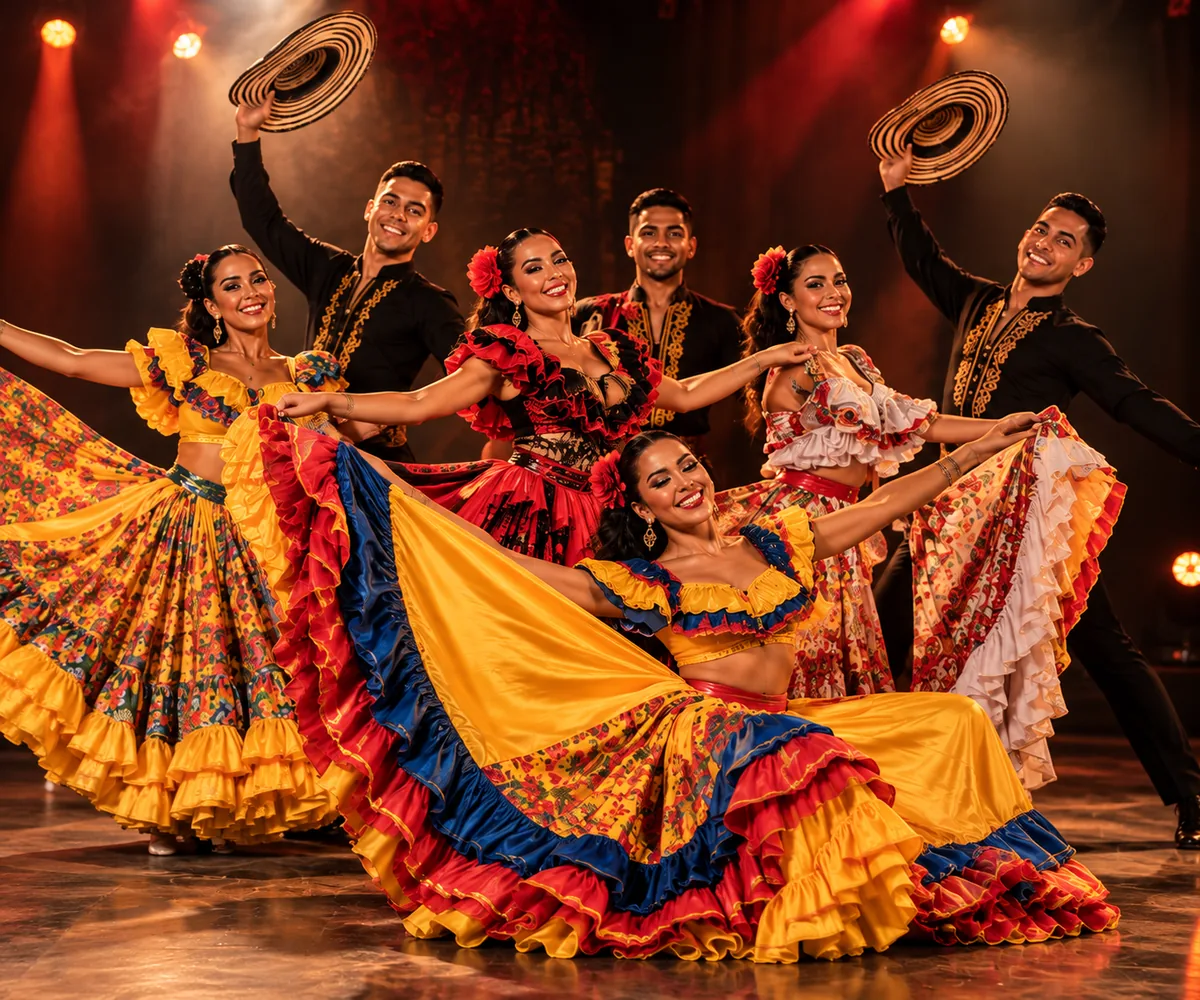 Compañía y fundadores de Clave Latina en presentación artística